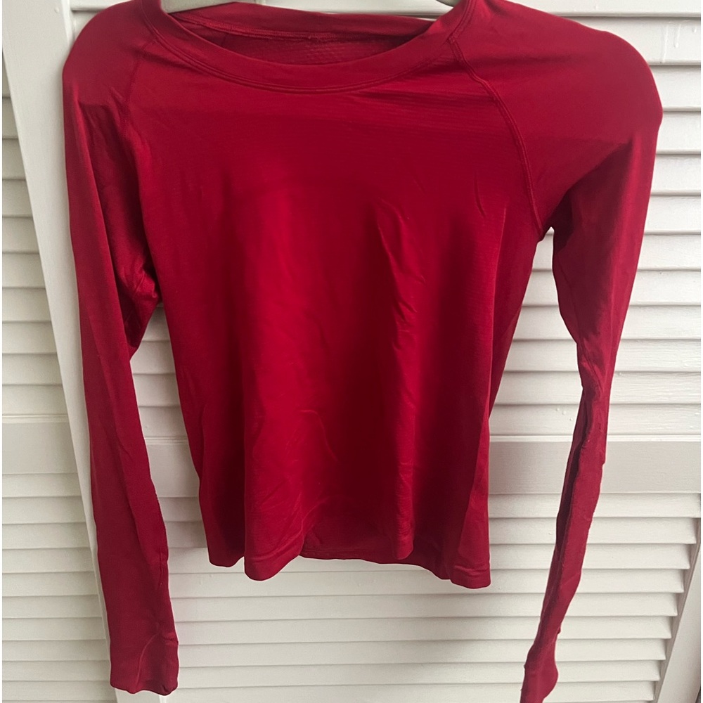 Lululemon Red Long Sleeve Swiftly Tech